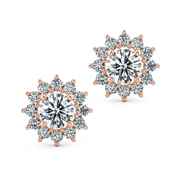 Halo Snowflake Earrings BTA 2107 1